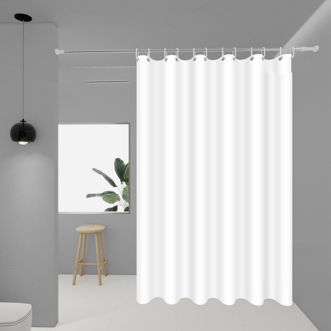 KODACHIEF 遮蔽浴室裝潢簡易居家裝飾浴簾, 36 白色, 1個
