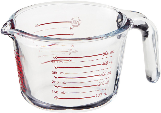 코멧 키친 오븐글라스 내열유리 멀티 계량컵 500ml, 1개