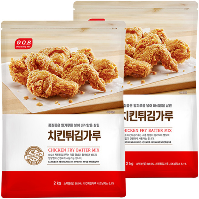 OQB 치킨튀김가루, 2kg, 2개