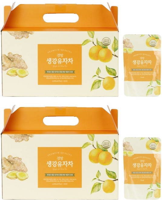 경방신약 생강유자차즙, 75ml, 30개입, 2개