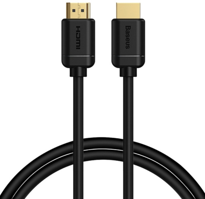 Baseus 倍思 高清系列 HDMI轉HDMI 高清同屏轉換線 黑色, 1條, 1m