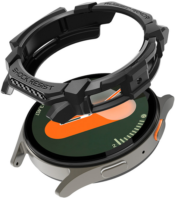 슈피겐 갤럭시워치 보호 케이스 러기드아머, 매트블랙, 1개