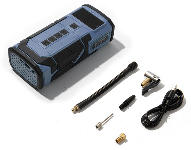 스마텍스 휴대용 올인원 무선 에어펌프 6000mAh, 1개, 블랙