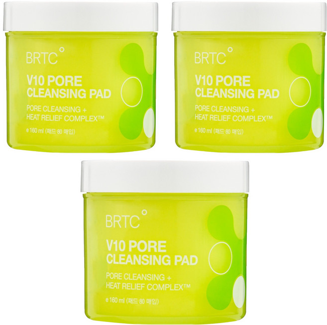 BRTC. V10 毛孔清潔棉片, 3個, 80入