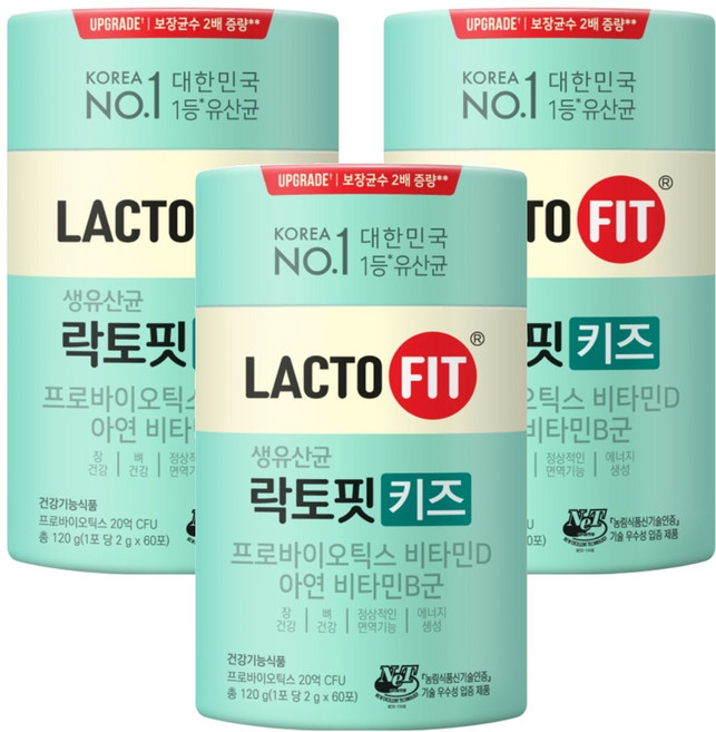락토핏 생유산균 키즈, 120g, 3개