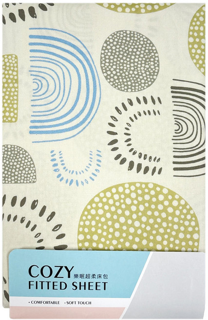 PUKU 藍色企鵝 樂眠超柔床包, 卡其色, 1個