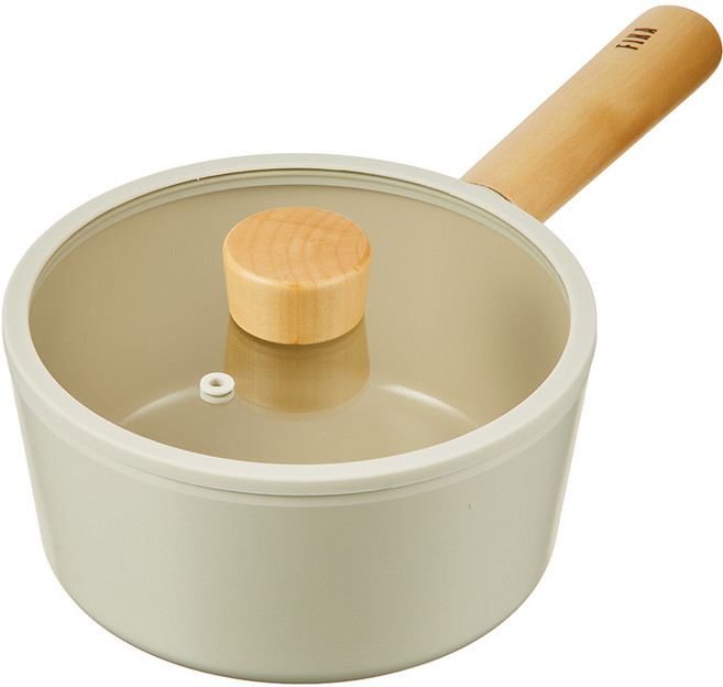 네오플램 인덕션 피카 편수냄비, 18cm, 오프화이트샌드, 1개