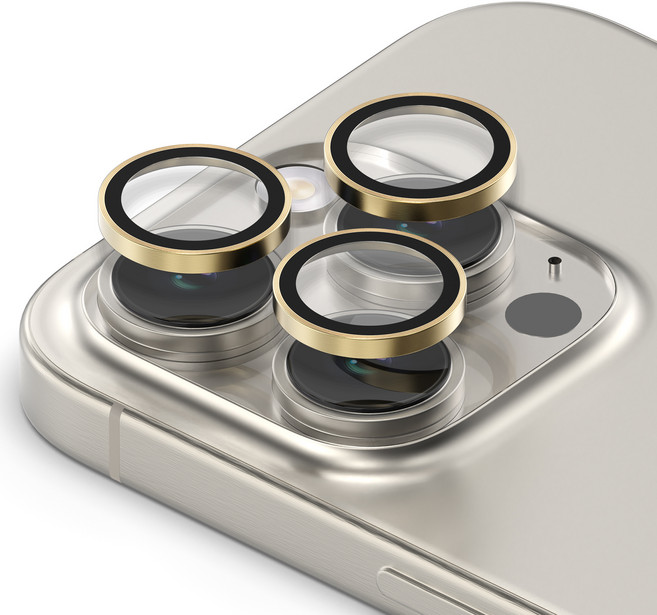 모란카노 메탈 링 카메라 렌즈 강화유리 세트 골드, 1세트