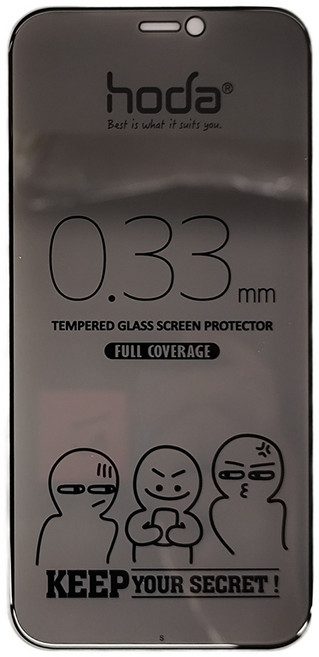 HODA 好貼 2.5D防窺玻璃貼 滿版黑, 1個