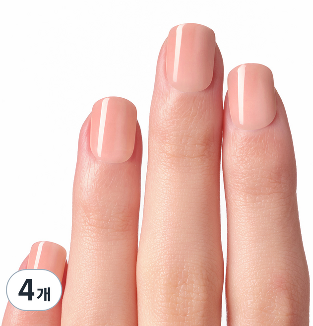 데싱디바 매직프레스 누디스 숏 스퀘어 네일팁, 누드베이지, 4개
