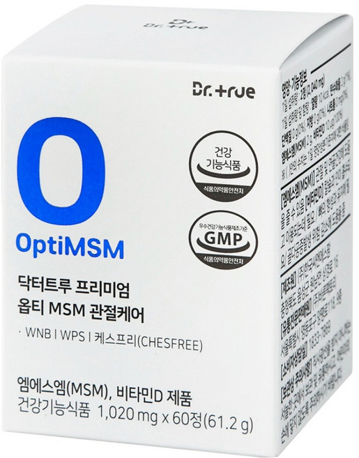 Dr.true 頂級OptiMSM關節護理 61.2g, 60錠, 1個