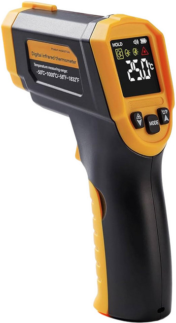 ANTIAN 高精度工業用測溫儀/非接觸式紅外線料理用溫度計/油溫水溫空調測溫槍/烘焙溫度檢測器, 1個