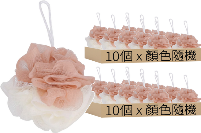 小麥購物 起泡沐浴球, 顏色隨機, 10個, 2組