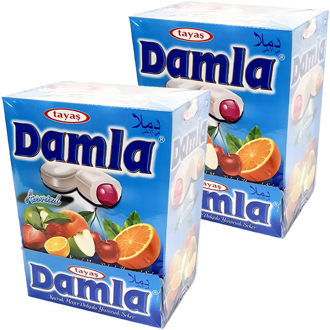 타야스 담라 어소티드 츄잉 캔디 블루, 2kg, 2개