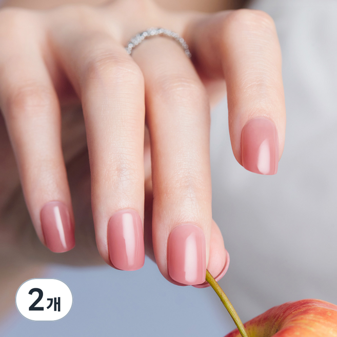 데싱디바 매직프레스 네일팁 레귤러 라운드, 로지, 2개