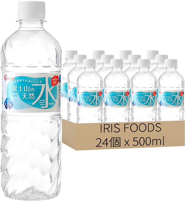 IRIS FOODS OHYAMA 愛麗思歐雅瑪 富士山礦泉水, 24個, 500ml