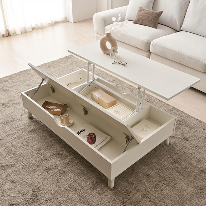 파로마 와이드 리프트업 소파 테이블 1200 방문설치, 아이보리