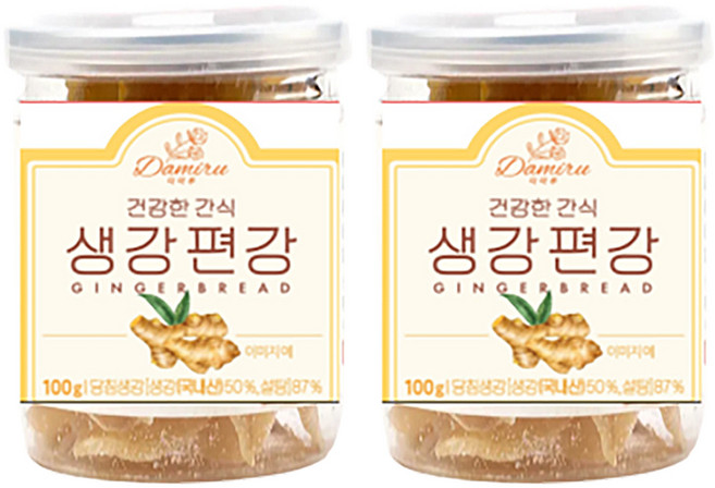 다미루 건강한 간식 생강편강, 100g, 2개