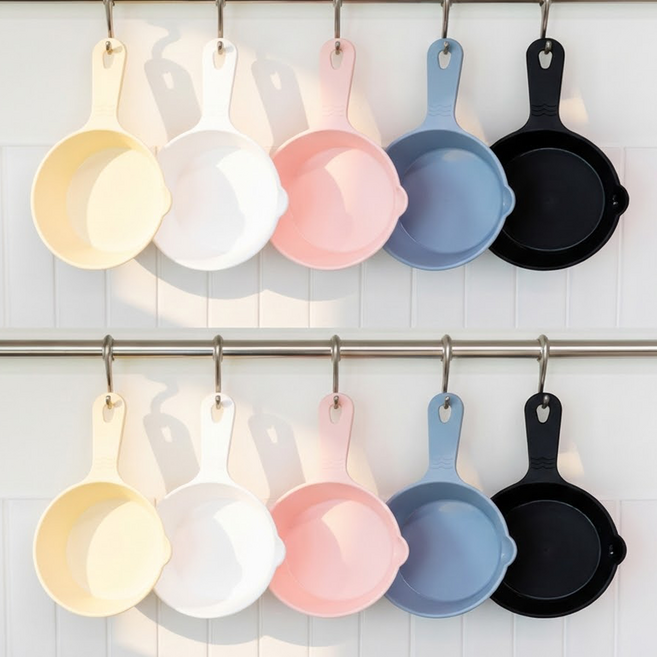 리빙메이트 먹방 손잡이 앞접시 5종 x 2p 세트, 바닐라크림, 화이트, 핑크, 블루, 블랙, 1세트, 앞접시 10p