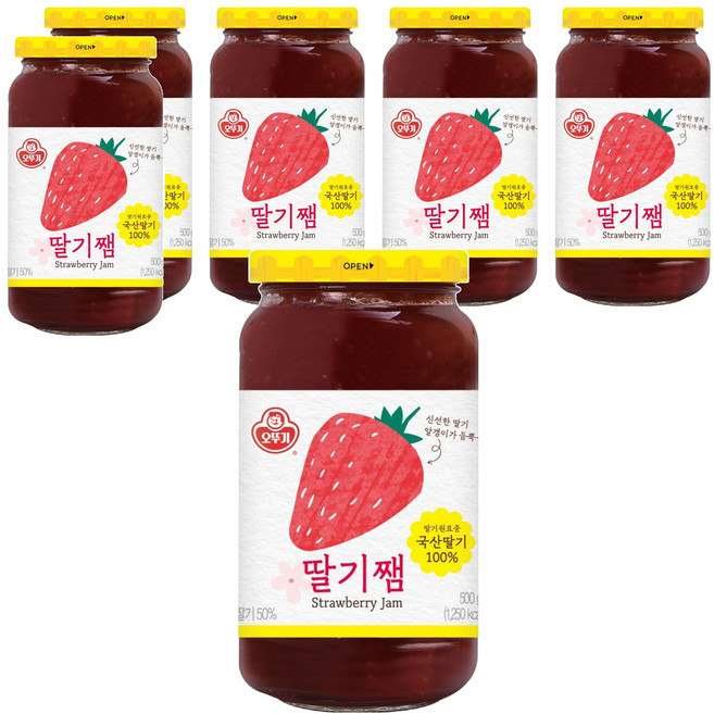 오뚜기 딸기쨈, 500g, 6개