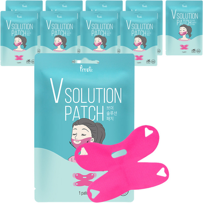 프레티 V라인 솔루션 패치, 1개입, 10개