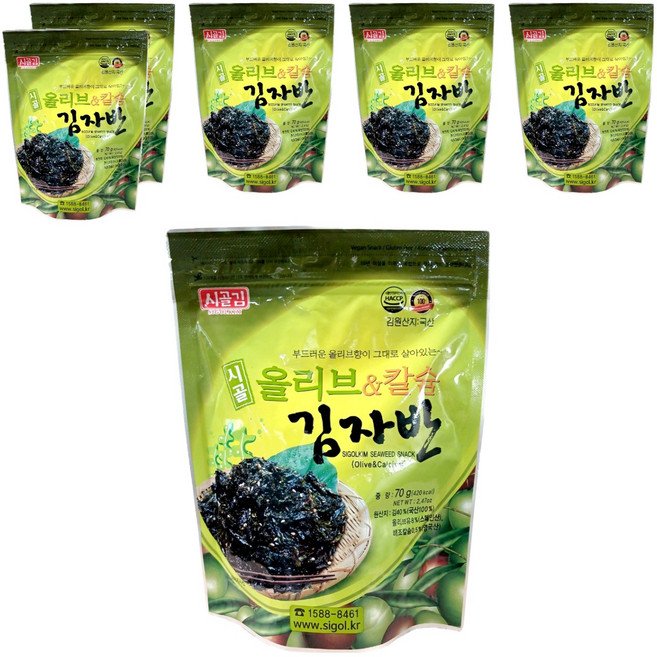 시골 올리브&칼슘 김자반, 70g, 6개