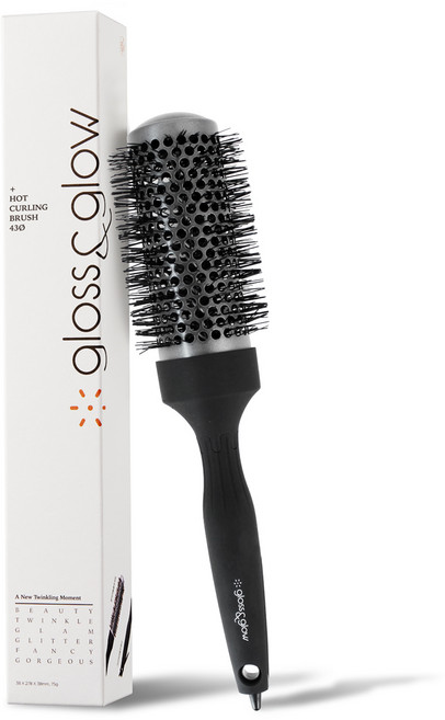 글로스앤글로우 핫컬링 굵은 웨이브 볼륨 브러쉬 43mm, 1개, 블랙