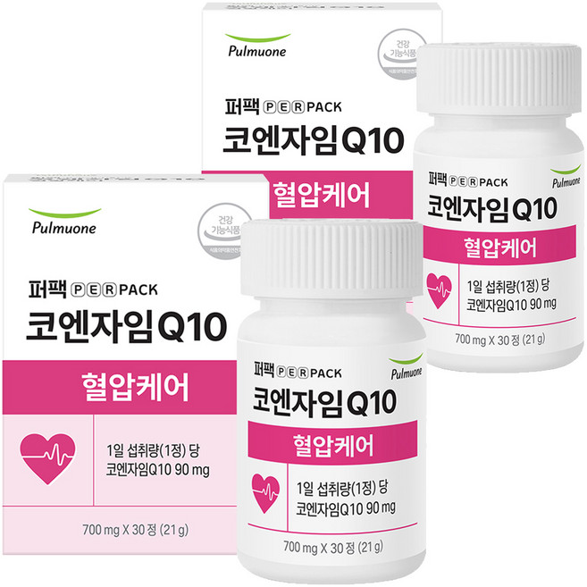 퍼팩 풀무원 퍼펙 코엔자임Q10 혈압케어 코큐텐 21g, 2개, 30정