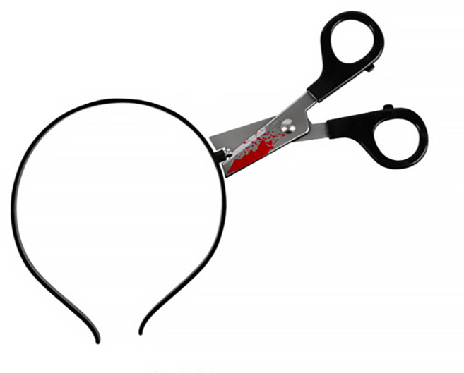 알럽홈 할로윈 코스프레 머리띠, 가위, 1개