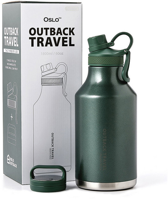 오슬로 아웃백 트래블 텀블러, 그린, 1.8L, 1개