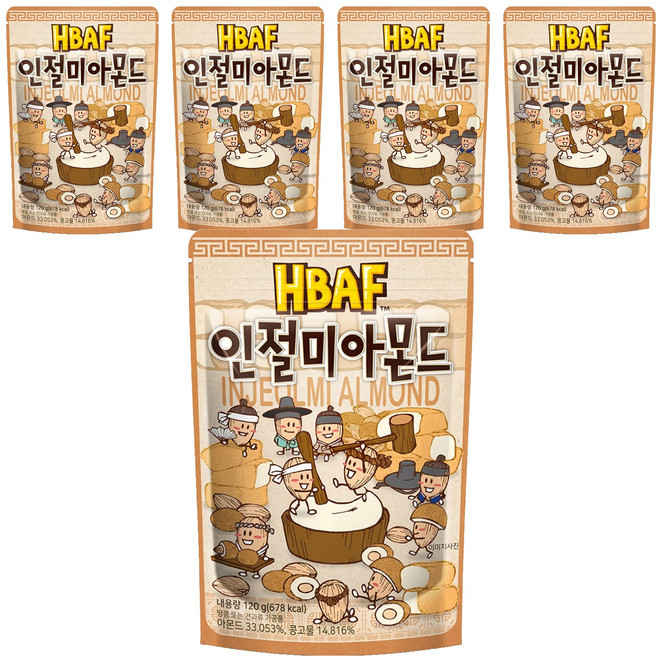 바프 인절미 아몬드, 120g, 5개