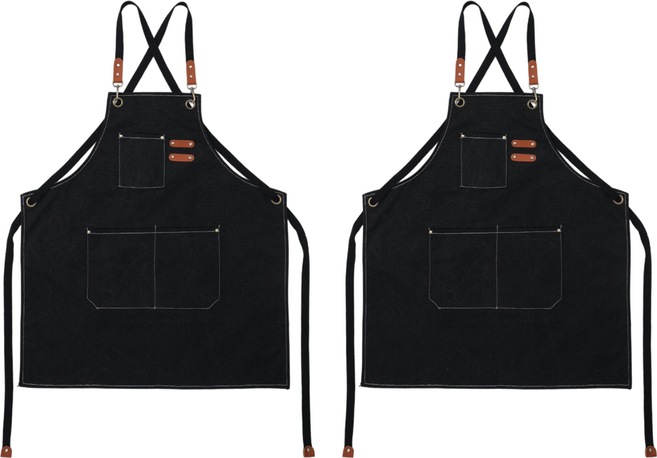 KKAEBIDA 咖啡師圍裙 黑色 1入, 2件