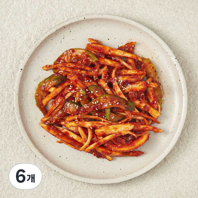식탁위의사계 녹선 오이 도라지무침, 120g, 6개