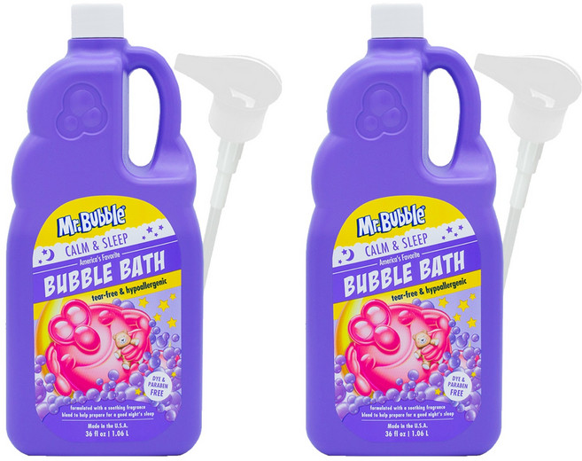 미스터버블 캄 앤 슬립 버블 바스 유아 입욕제 라벤더향 + 펌프, 1.06L, 2세트