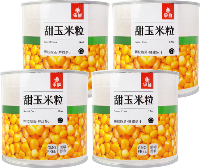 爭鮮 甜玉米粒, 340g, 4罐