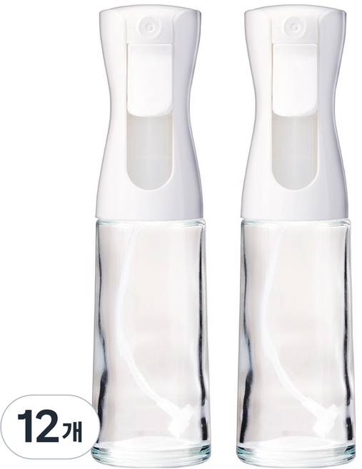아케이바이 초미세 안개분사 스프레이 유리병 200ml, 투명, 12개