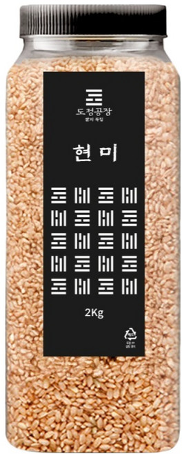 도정공장 씻어나온 현미, 2kg, 1개
