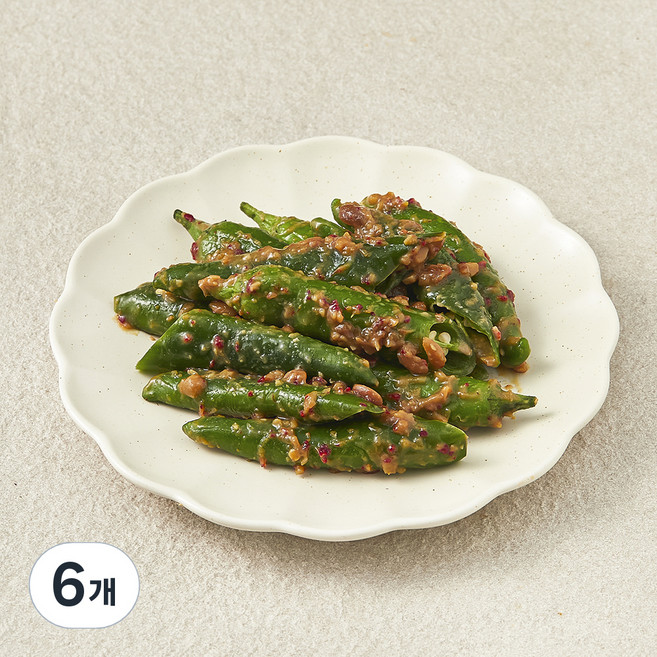 식탁위의사계 녹선 오이고추 된장무침, 120g, 6개