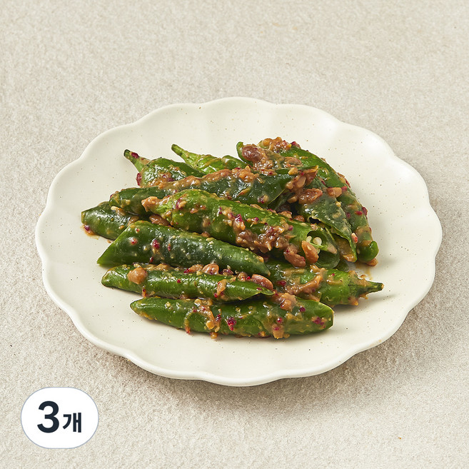 식탁위의사계 녹선 오이고추 된장무침, 120g, 3개
