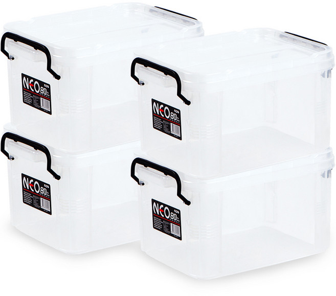 코멕스 네오 리빙박스, 반투명, 4개