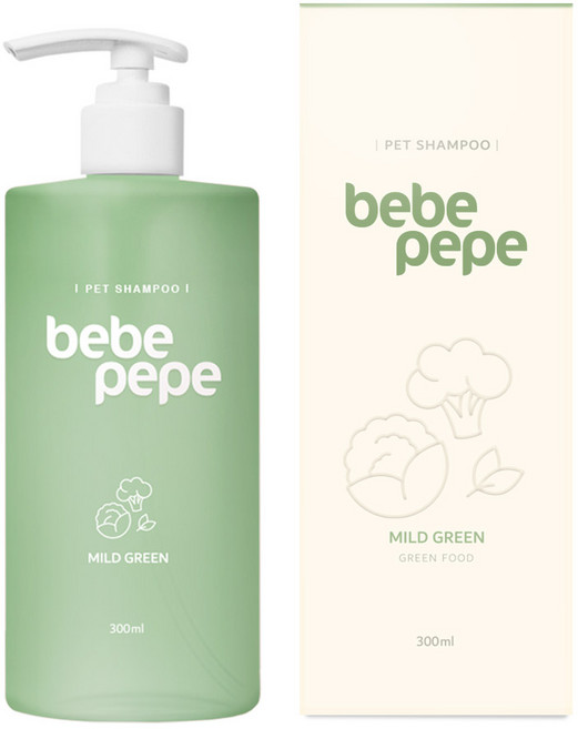 베베페페 슈퍼푸드 펫샴푸 마일드그린, 300ml, 1개입, 1개