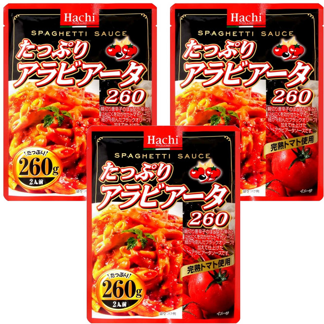 HACHI 義麵醬 辣蕃茄, 260g, 3包