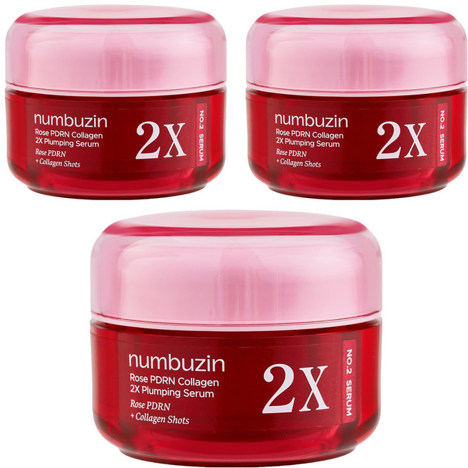 Numbuzin 2號 玫瑰 PDRN 膠原蛋白豐盈精華液 2X, 30ml, 3個
