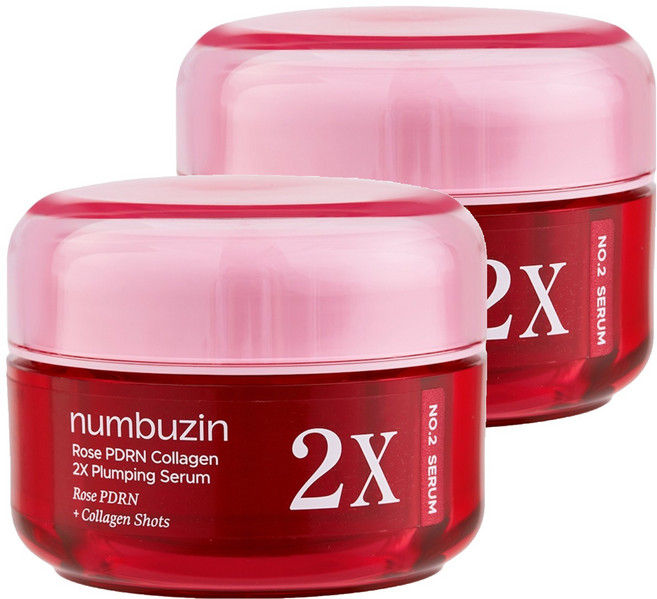 Numbuzin 2號 玫瑰 PDRN 膠原蛋白豐盈精華液 2X, 30ml, 2個