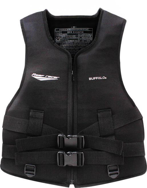 Buffalo 救生背心 黑色 - 男女通用 安全扣環設計 輕巧舒適