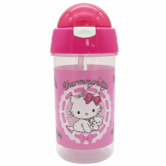 雅迪 恰咪寶特瓶水壺, 粉色Kitty, 400ml, 1個