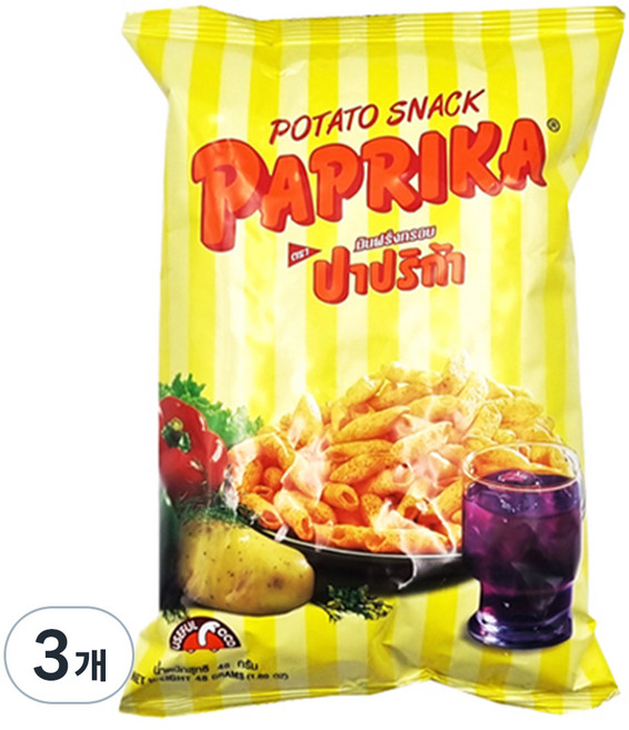 유즈풀 포테이토스낵 파프리카향, 3개, 48g