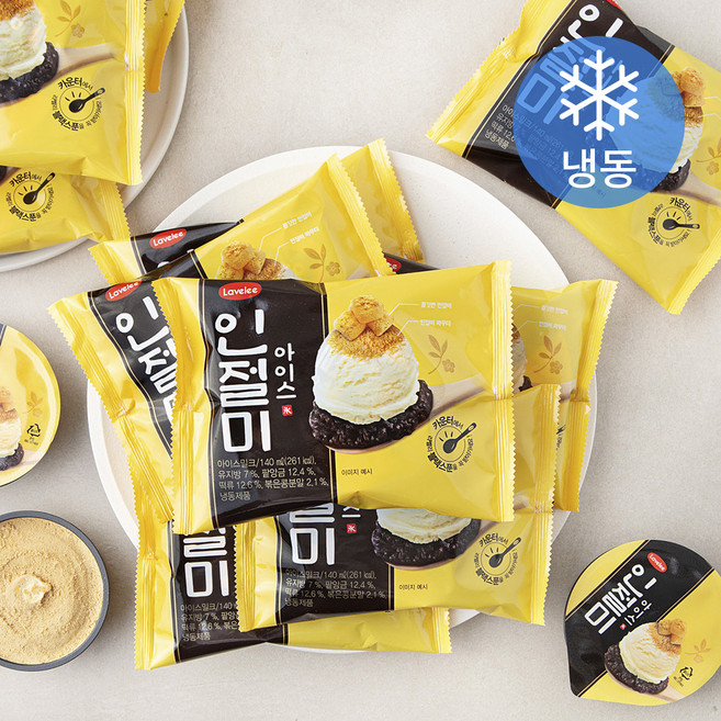 라벨리 인절미컵 아이스밀크(냉동), 140ml, 1개입, 16개