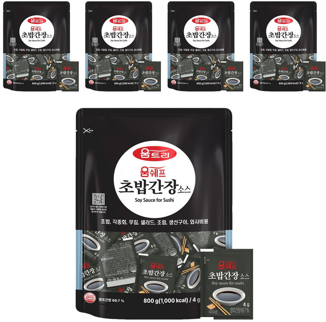 움트리 움쉐프 초밥간장소스 200p, 5개, 800g