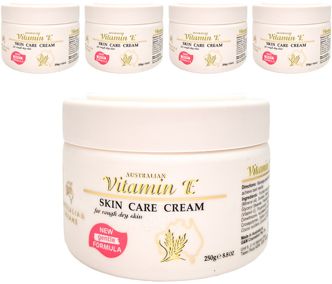 G and M AUSTRALIAN CREAMS 維他命E肌膚修復綿羊霜 滋潤保濕 舒緩乾燥, 5罐